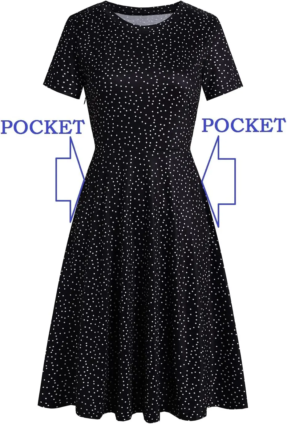 Women's Elegant Vintage 50s Office Casual Floral Print Work Party A-Line Swing Dress with Pockets 162