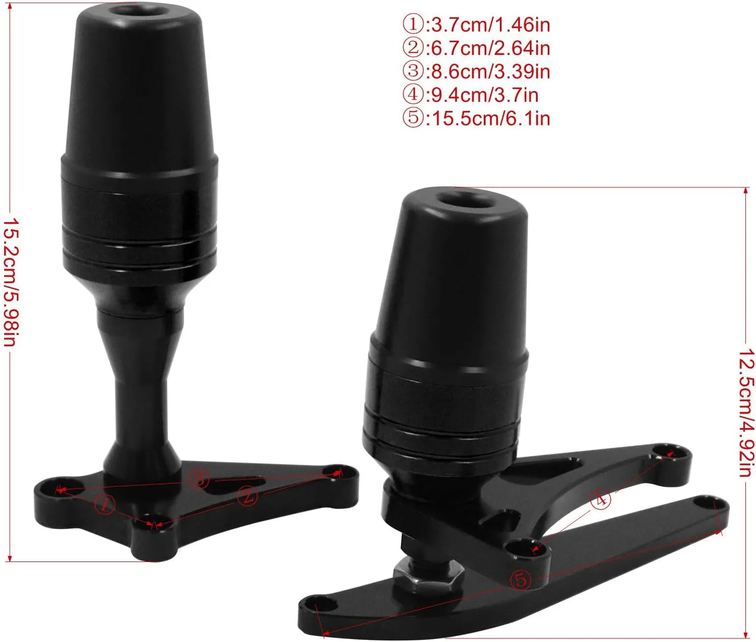 Worldmotop Engine Frame Sliders Fairing Crash Pad for Ducati Panigale V2 Panigale V2S 2019 2020 2021(red)