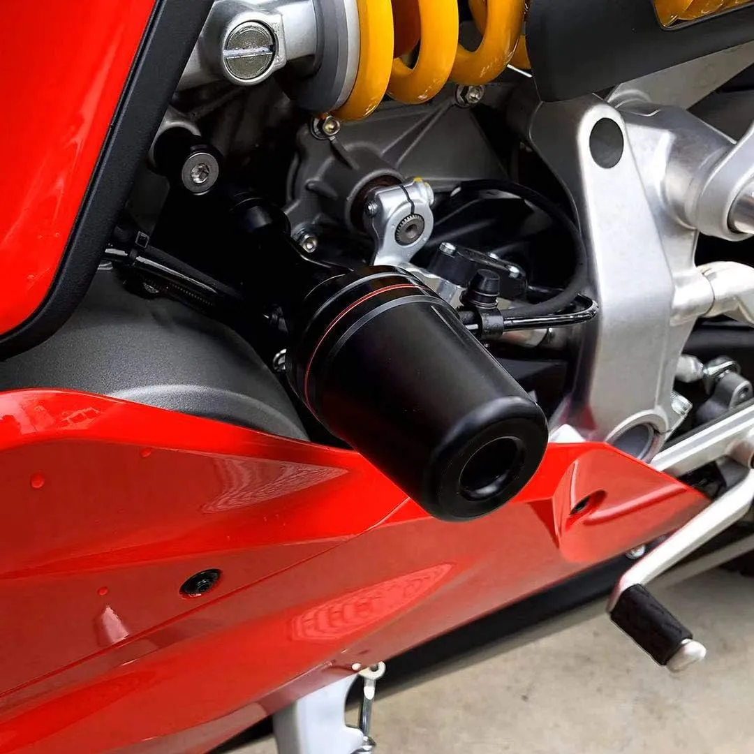 Worldmotop Engine Frame Sliders Fairing Crash Pad for Ducati Panigale V2 Panigale V2S 2019 2020 2021(red)