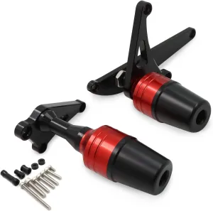 Worldmotop Engine Frame Sliders Fairing Crash Pad for Ducati Panigale V2 Panigale V2S 2019 2020 2021(red)