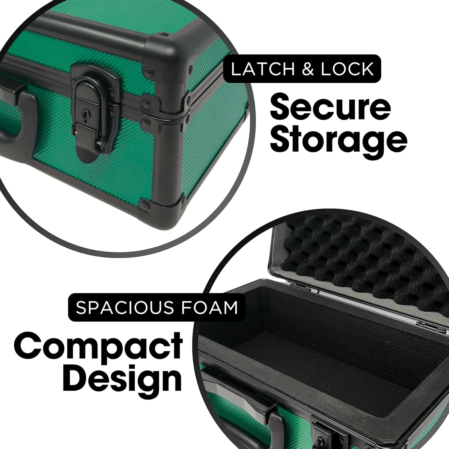 X-40 Compact Metal Slab Case | PSA BGS CGC | Durable Aluminum Briefcase for Graded Sports & Trading Cards | PSA Card Case & Graded Slab Storage Case Box (Green)