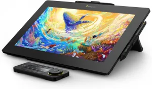 Xencelabs Pen Display 16 Bundle with Quick Keys, 16" Portable Drawing Display with 2 Battery-Free Pens for Win/Win-ARM/macOS/Linux, Black