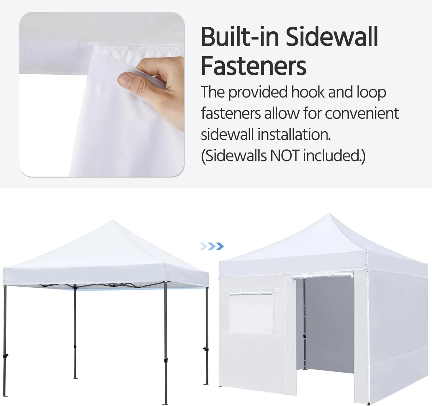 Yaheetech Canopy Tent, Commercial Instant Heavy Duty Canopy, 500D Waterproof Adjustable Canopy with Wheeled Carry Bag, 4 Sandbags and 4 Stakes (10x10, White)