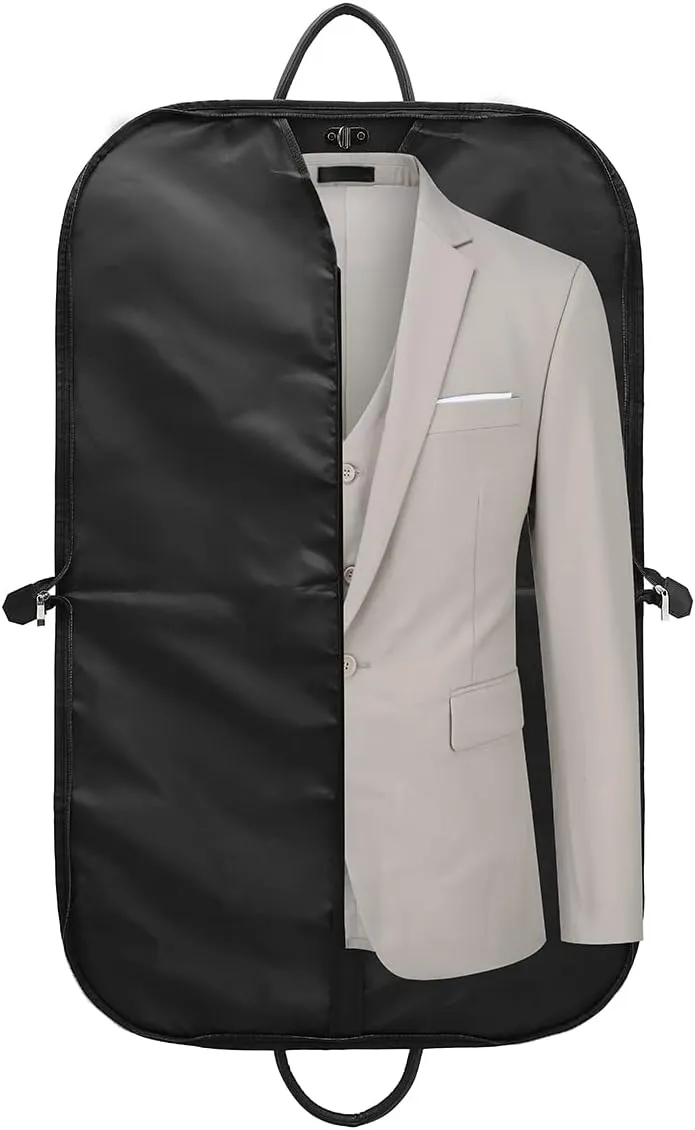YFFUSHI Men's 3 Piece Suit Set Slim Fit One Button Solid Jacket Vest Pants with Suit Bags