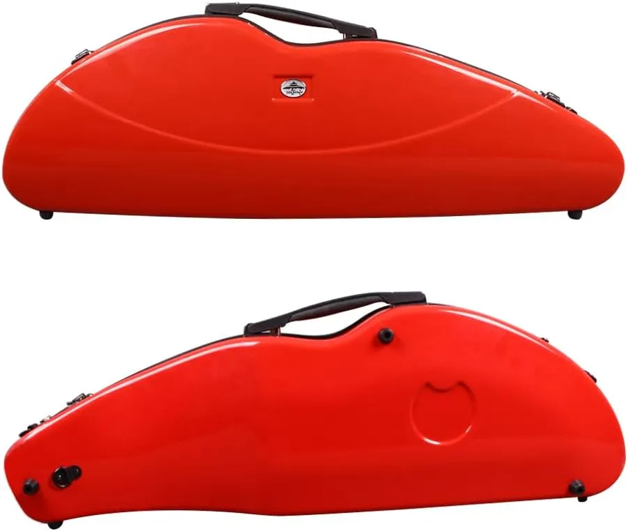 yinfente Violin Case 4/4 Full Size 1.9kg Carbon Fiber Half Round Shape Viloin Bag With Strap Combination Lock And Accessories Bag Red
