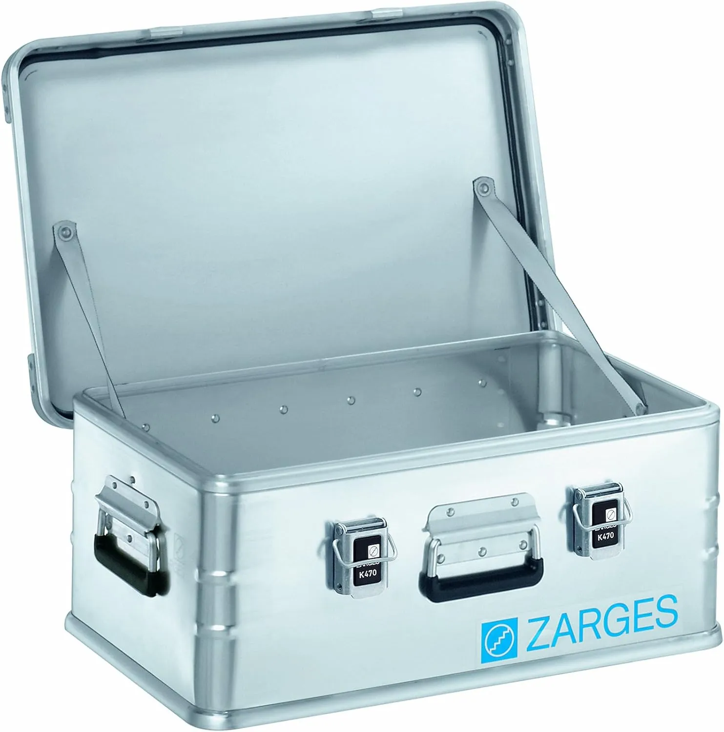 Zarges K470 Aluminum Hard Protective Carrying Case, Portable Stackable Storage, Customizable Safe Lock Box, Dust and Water Resistant (20.5 x 12.6 x 8.7 Inches)