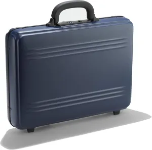 ZERO Halliburton Edge Lightweight Polycarbonate Attaché (Blue, Medium Attaché)