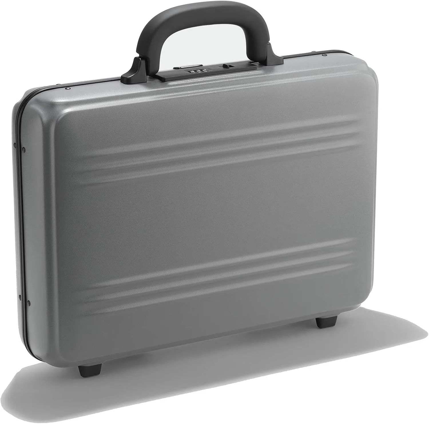 ZERO Halliburton Edge Lightweight Polycarbonate Attaché (Gray, Small Attaché)