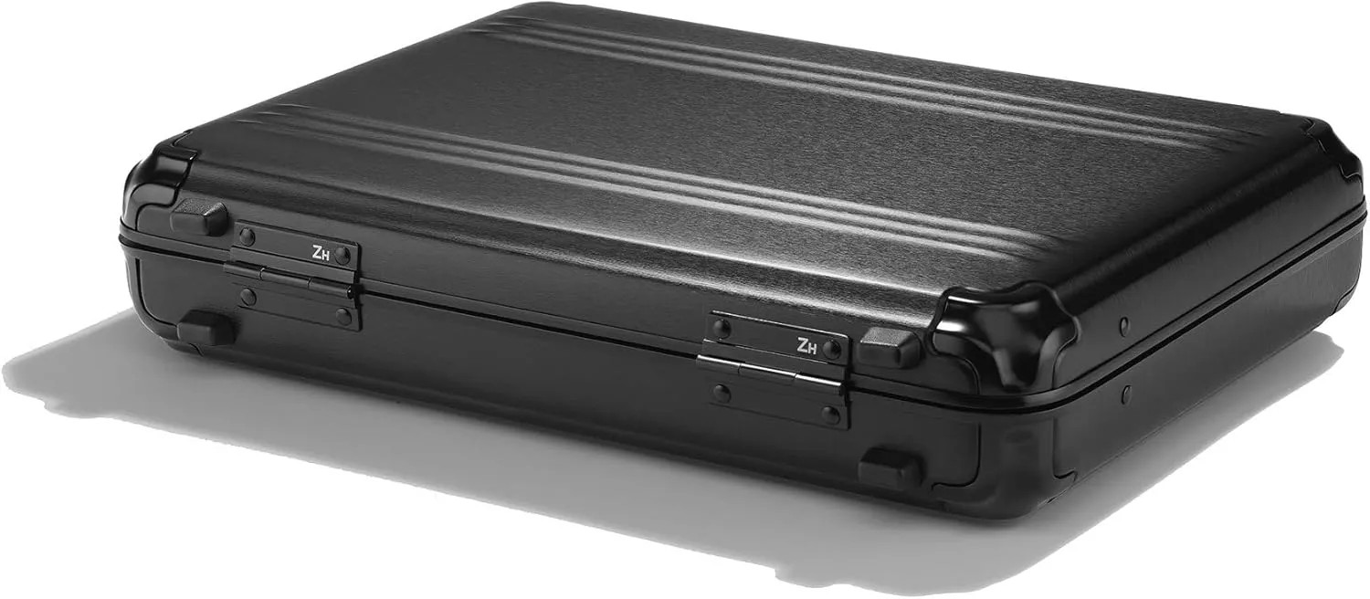 ZERO Halliburton Pursuit Aluminum Hardside Attaché (Black, Medium Attaché)