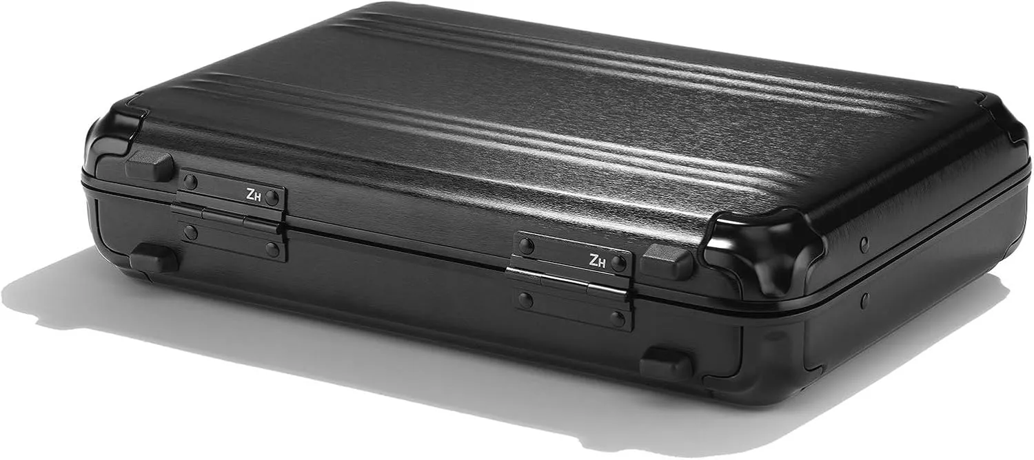 ZERO Halliburton Pursuit Aluminum Hardside Attaché (Black, Small Attaché)