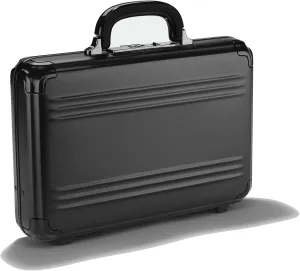 ZERO Halliburton Pursuit Aluminum Hardside Attaché (Black, Small Attaché)