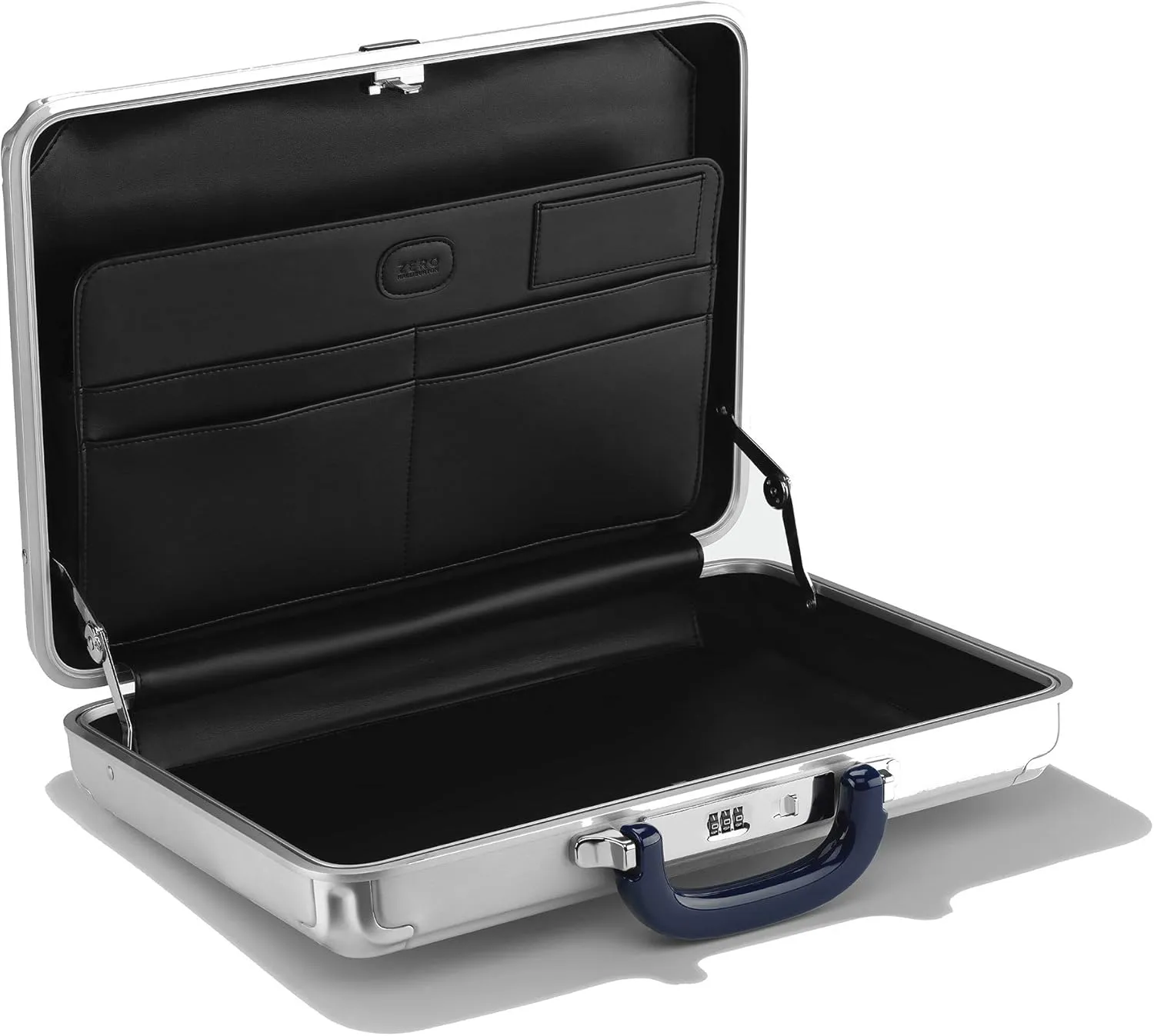 ZERO Halliburton Pursuit Aluminum Hardside Attaché (Silver, Medium Attaché)