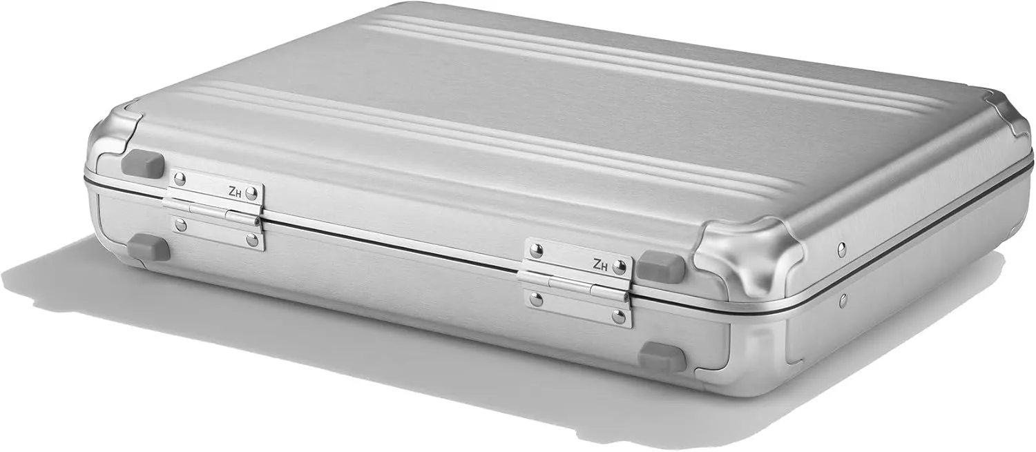 ZERO Halliburton Pursuit Aluminum Hardside Attaché (Silver, Medium Attaché)