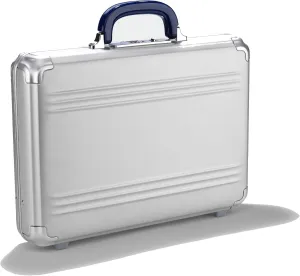 ZERO Halliburton Pursuit Aluminum Hardside Attaché (Silver, Medium Attaché)