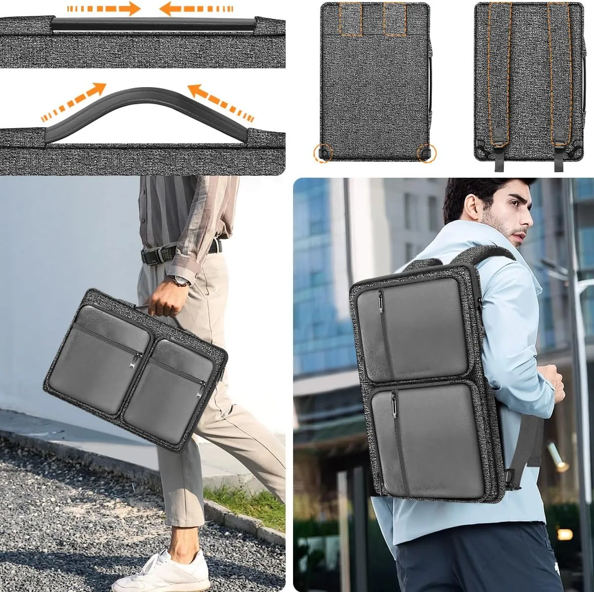 ZINZ Laptop Case 15 15.6 16 inches Sleeve Slim Briefcase Spill-Resistant Handbag for Most Popular 15" 15.6" 16" Notebooks，G01Y03