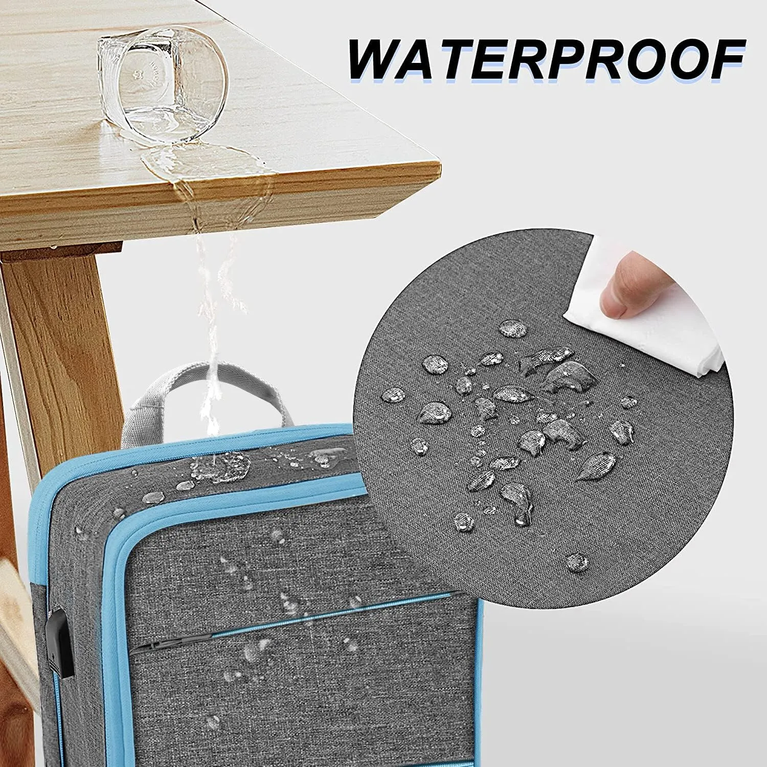 ZINZ Slim & Expandable Laptop Backpack Water Resistant Travel Backpack Compatible with MacBook Air/Pro 13-14 inch XPS 13 Surface 13.5" and Most 13-14 inch NoteBooks,G01BL01