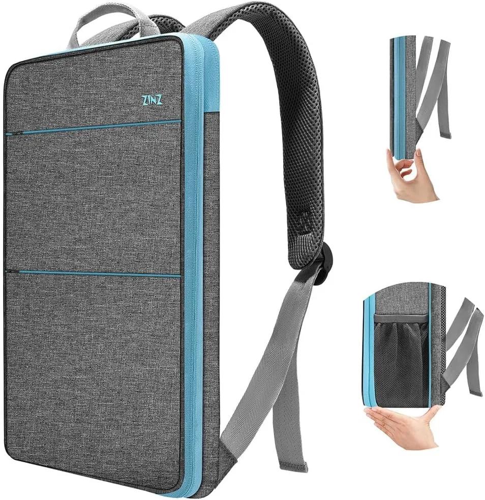 ZINZ Slim & Expandable Laptop Backpack Water Resistant Travel Backpack Compatible with MacBook Air/Pro 13-14 inch XPS 13 Surface 13.5" and Most 13-14 inch NoteBooks,G01BL01